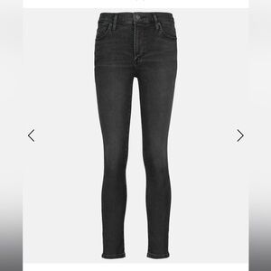 Citizens of Humanity “Rocket” high rise skinny in distressed black in size 26.